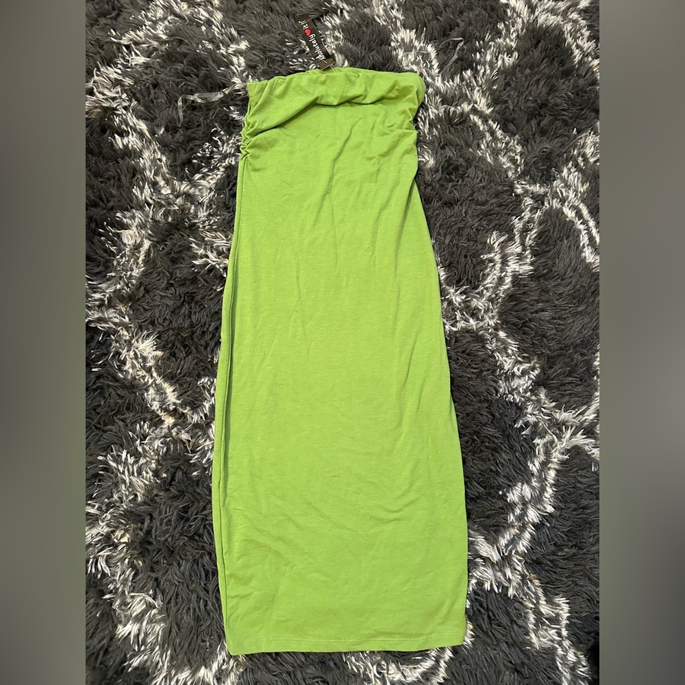 Green Tube Bodycon Midi Dress